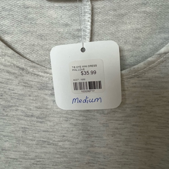 NWT Phil Love Tie Dye Mini Dress Sleeveless and Super Soft size M - Picture 8 of 8